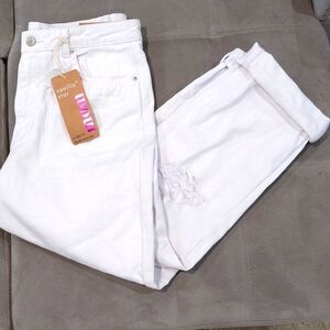 NWT White High Rise Mom Jeans